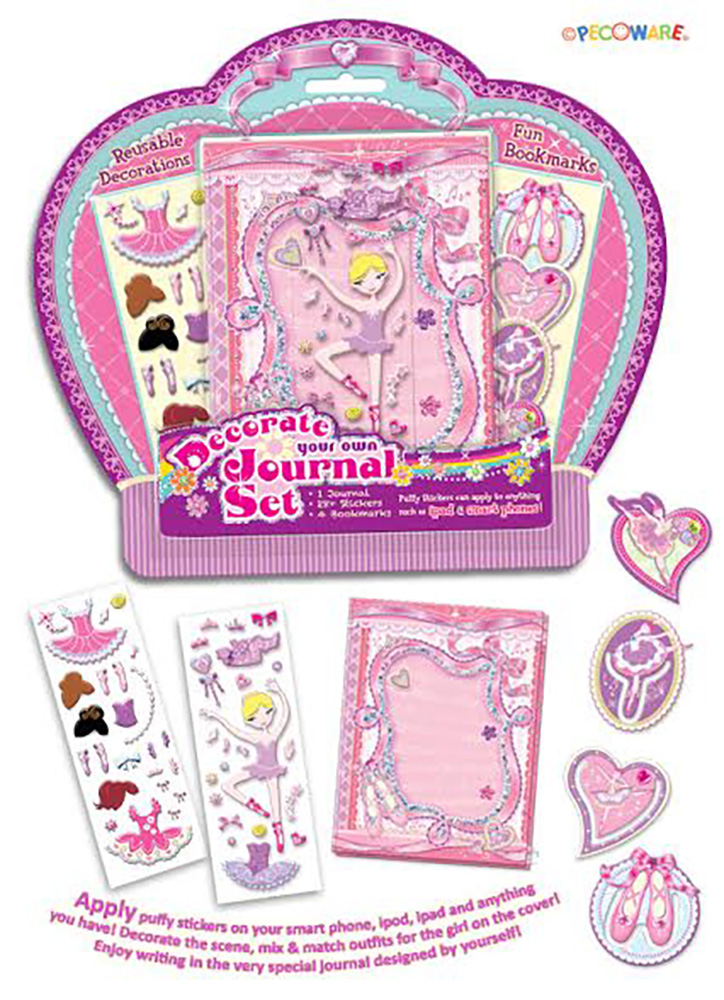 Decorate Your Own Journal Little Dancer with Stickers Gift